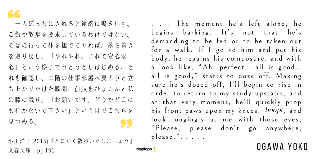 Shall We Go for a Walk, Regardless? Translated in English | Ogawa Yoko